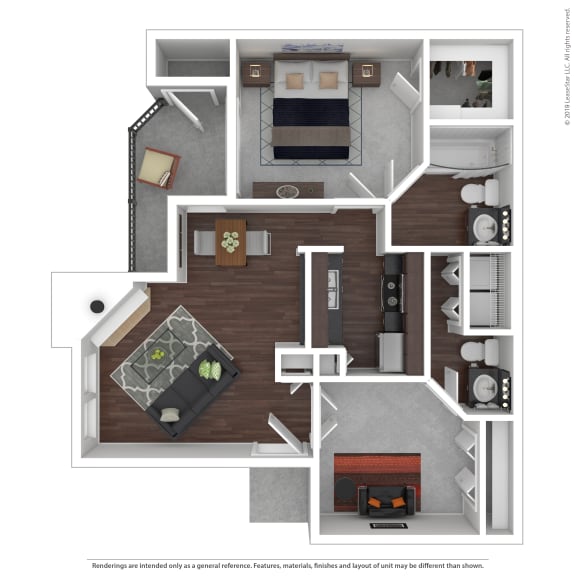 A5 Floor Plan at Infinity on the Mark, Dallas, TX, 75243
